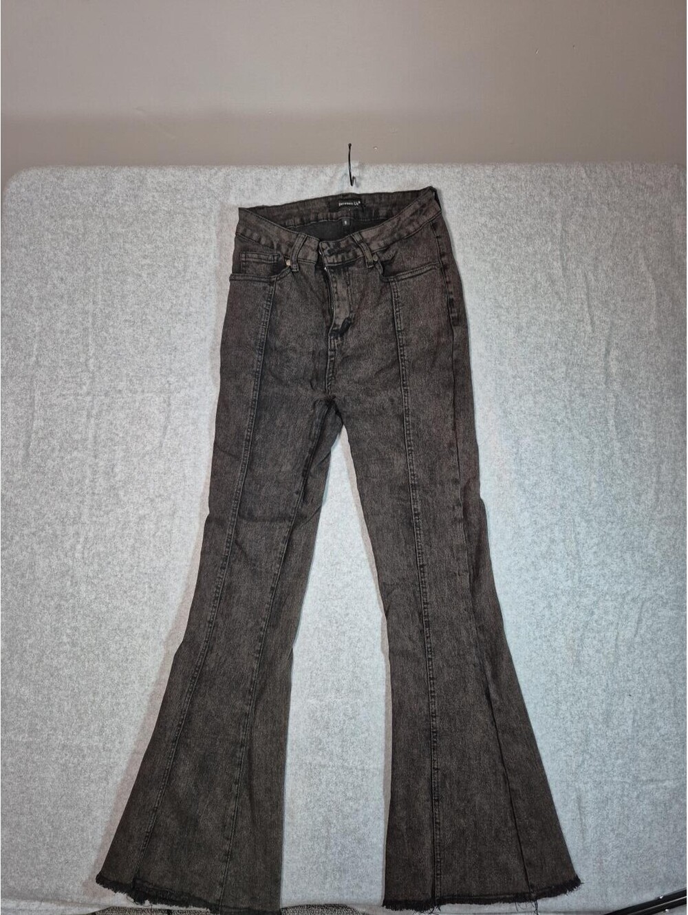 Between Us Size 9 Y2K Dark Wash Flare Jeans Raw Hem